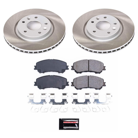 PowerStop Semi-Coated Rotor and Low-Dust Ceramic Brake Pad Kit