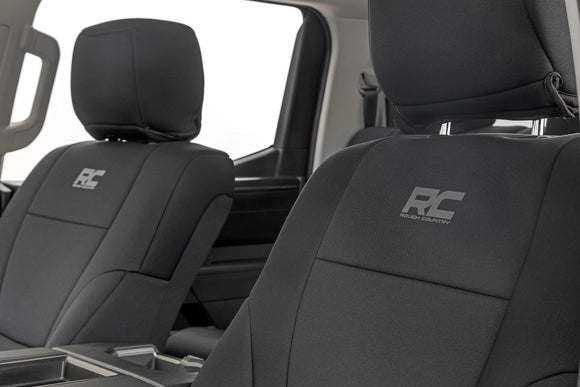 Rough Country Seat Covers With No Rear Cup Holder For Toyota Tundra 22-23