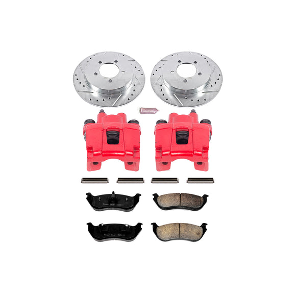 PowerStop Z23 Daily Driver Carbon-Fiber Ceramic Pads Drilled & Slotted Rotor & C