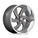 20X8 US Mag 1PC U133 Desperado Gray 6X139.7 6X5.5 ET1 Wheel Rim-2