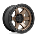 18X9 Fuel D751 BLOCK Matte Bronze With Black Ring 6X114.3 ET20 wheel/rim