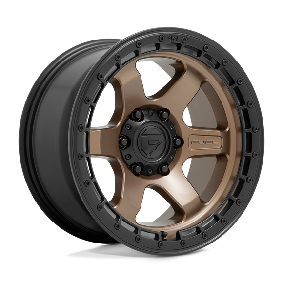 18X9 Fuel D751 BLOCK Matte Bronze With Black Ring 6X114.3 ET20 wheel/rim