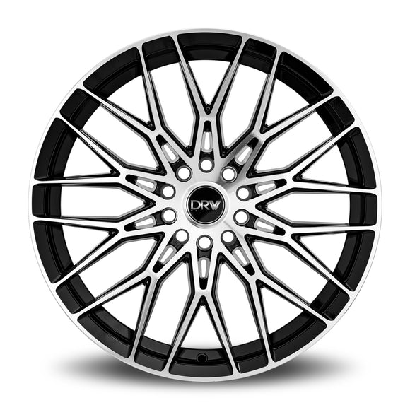 18x8 DRW Tuner D21 Gloss Black Machine Face 5x110/114.3 ET38 wheel/rim