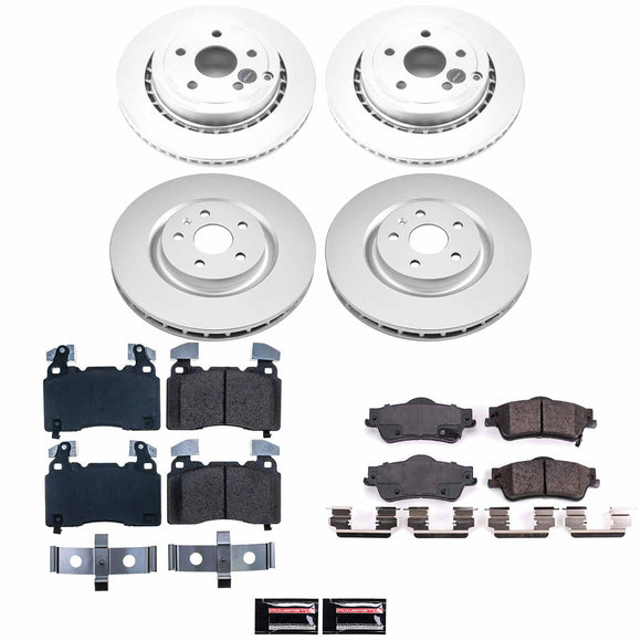 PowerStop Genuine Geomet Coated Rotor and Low-Dust Ceramic Brake Pad Kit