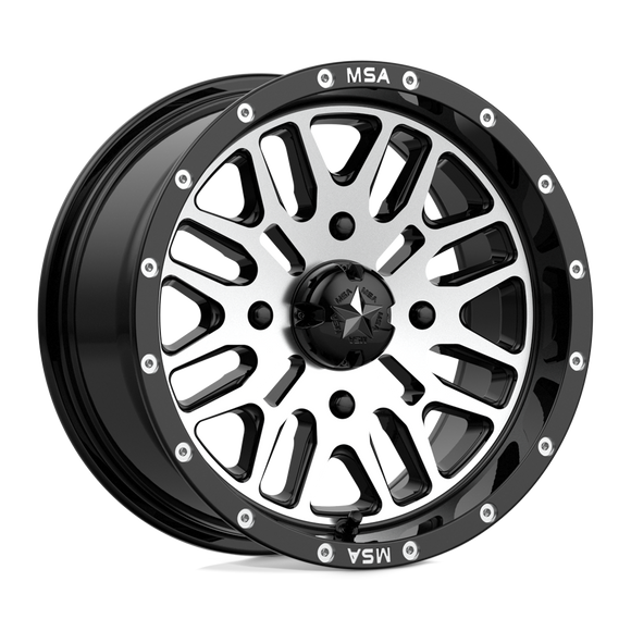 14X7 MSA Offroad Brute Gloss Black Machined 4x137 M38-04737