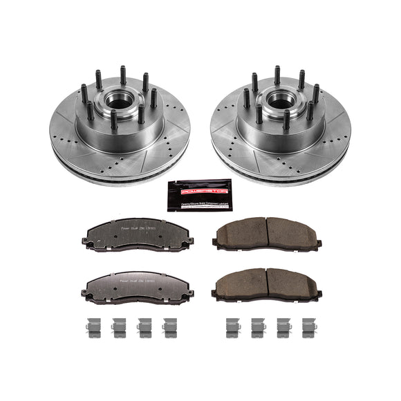 PowerStop Z36 Carbon-Fiber Ceramic Brake Pad with Drilled and Slotted Rotor Kit