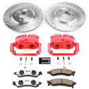 PowerStop Z26 Street Performance Ceramic Brake Pad, Drilled Slotted Rotor, and C
