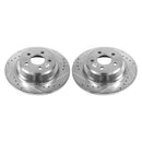 PowerStop Evolution Drilled Slotted Rotors Pair Rear For Volvo S80