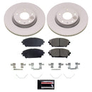 PowerStop Genuine Geomet Coated Rotor and Low-Dust Ceramic Brake Pad Kit