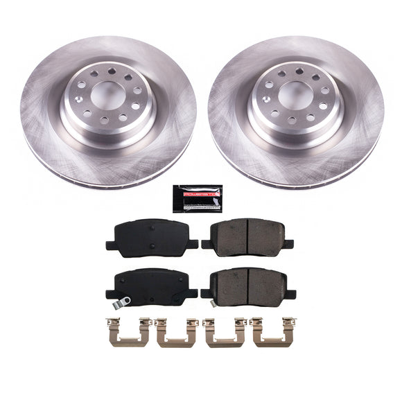 PowerStop OE Stock Replacement Low-Dust Ceramic Brake Pad and Rotor Kit