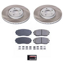 PowerStop Semi-Coated Rotor and Low-Dust Ceramic Brake Pad Kit