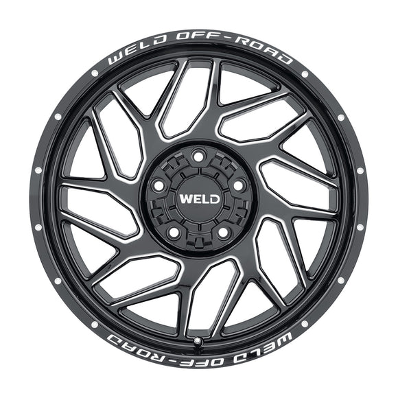 20x9 WELD Off-Road Fulcrum Black Mill 5x127 5x139.7 5x5 5x5.5 ET20 Wheel