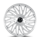 22x9.5 Dolce SESTO Glossy Sliver Brush Face Wheel 6x135 ET18 CB106.2