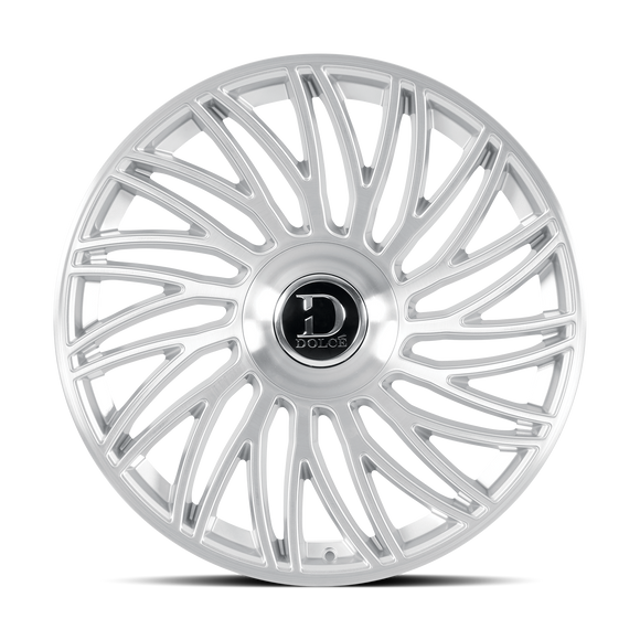 22x9.5 Dolce SESTO Glossy Sliver Brush Face Wheel 6x135 ET18 CB106.2