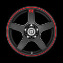 17x7 Motegi MR116 Black Wheel/Rim 5x108 5-108 5x4.25 17-7 ET40