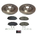 PowerStop OE Stock Replacement Low-Dust Ceramic Brake Pad and Rotor Kit