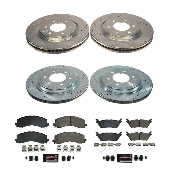 PowerStop Z23 Daily Driver Carbon-Fiber Ceramic Brake Pad and Drilled & Slotted