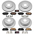 PowerStop Genuine Geomet Coated Rotor and Low-Dust Ceramic Brake Pad Kit