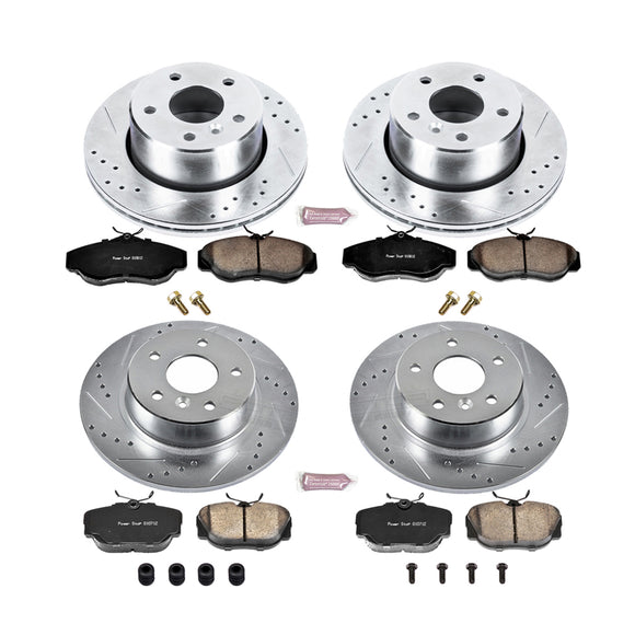 PowerStop Z23 Daily Driver Carbon-Fiber Ceramic Brake Pad and Drilled & Slotted
