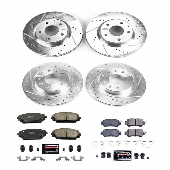 PowerStop Z23 Daily Driver Carbon-Fiber Ceramic Brake Pad and Drilled & Slotted
