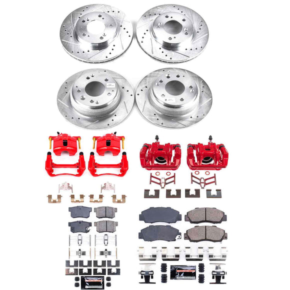 PowerStop Z23 Daily Driver Carbon-Fiber Ceramic Pads Drilled & Slotted Rotor & C