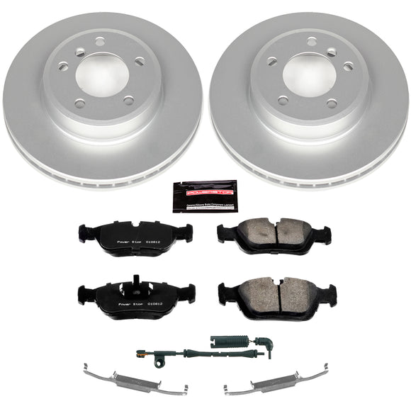 PowerStop Genuine Geomet Coated Rotor and Carbon-Fiber Ceramic Brake Pad Kit