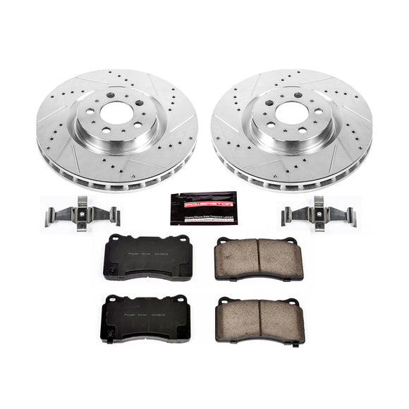 PowerStop Z23 Daily Driver Carbon-Fiber Ceramic Brake Pad and Drilled & Slotted