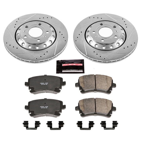 PowerStop Z23 Daily Driver Carbon-Fiber Ceramic Brake Pad and Drilled & Slotted
