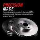 PowerStop OE Stock Replacement Low-Dust Ceramic Brake Pad and Rotor Kit