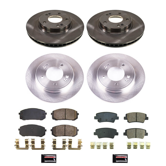 PowerStop OE Stock Replacement Low-Dust Ceramic Brake Pad and Rotor Kit