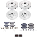 PowerStop Genuine Geomet Coated Rotor and Low-Dust Ceramic Brake Pad Kit