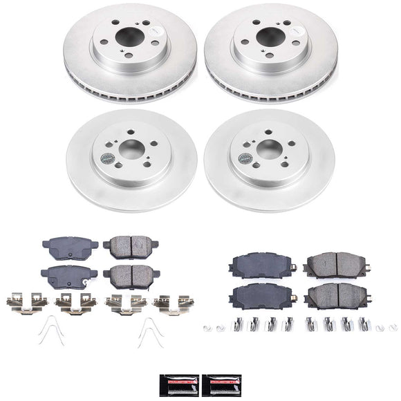 PowerStop Genuine Geomet Coated Rotor and Low-Dust Ceramic Brake Pad Kit