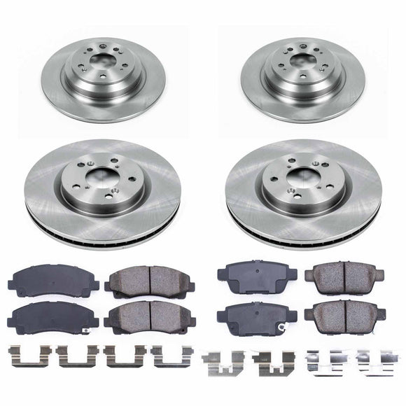 PowerStop OE Stock Replacement Low-Dust Ceramic Brake Pad and Rotor Kit
