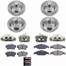 PowerStop OE Stock Replacement Low-Dust Ceramic Brake Pad, Rotor and Caliper Kit