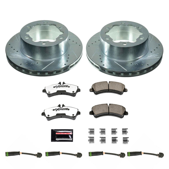 PowerStop Z36 Carbon-Fiber Ceramic Brake Pad with Drilled and Slotted Rotor Kit