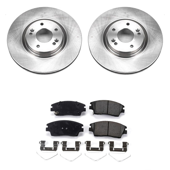 PowerStop OE Stock Replacement Low-Dust Ceramic Brake Pad and Rotor Kit