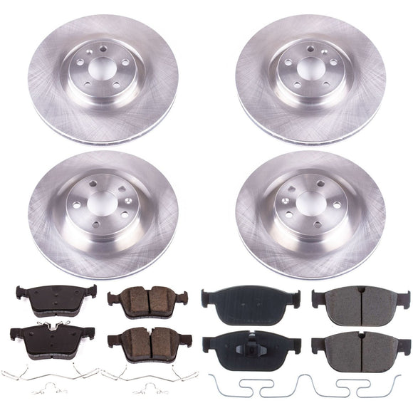 PowerStop OE Stock Replacement Low-Dust Ceramic Brake Pad and Rotor Kit