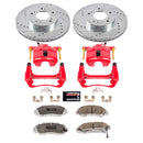 PowerStop Z26 Street Performance Ceramic Brake Pad, Drilled Slotted Rotor, and C