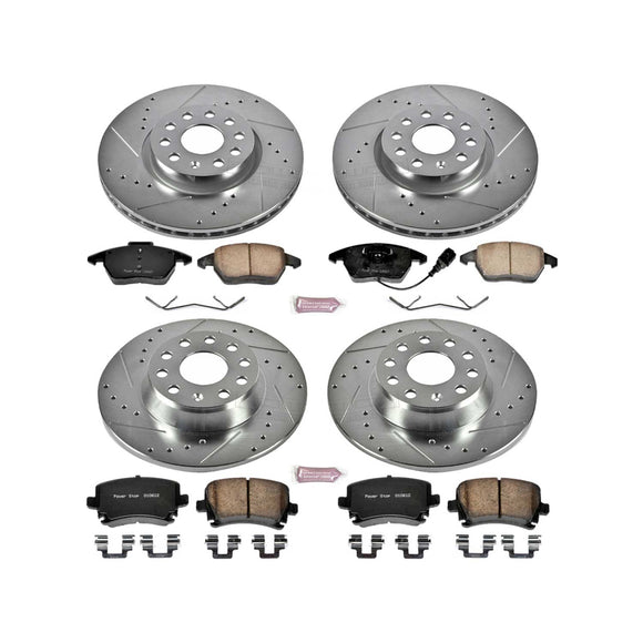 PowerStop Z23 Daily Driver Carbon-Fiber Ceramic Brake Pad and Drilled & Slotted