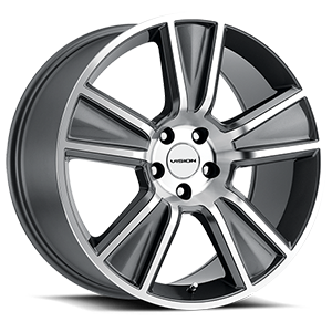 20x11 Vision V223 Stunner Anthracite Machined Face Wheel 5x120 ET40 CB67.1