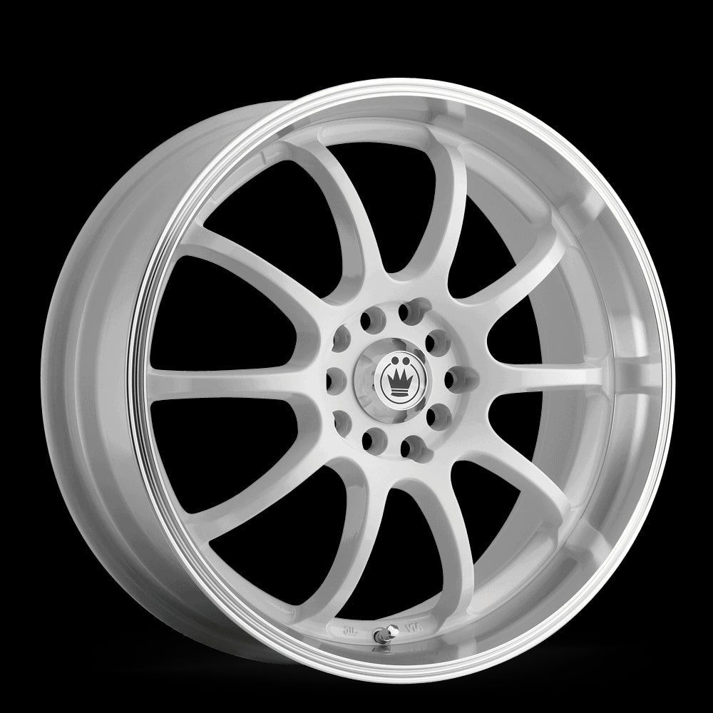 16x7 Konig Lightning White/Machined Lip 4x100 4x114.3 4x4.5 ET40 Wheel Rim