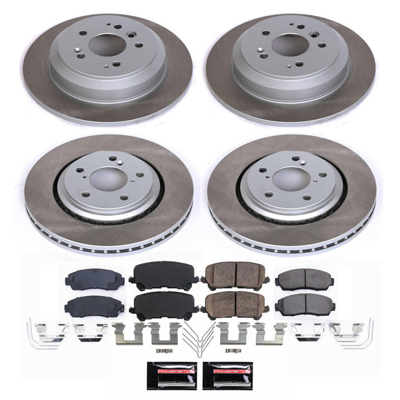 PowerStop Semi-Coated Rotor and Low-Dust Ceramic Brake Pad Kit
