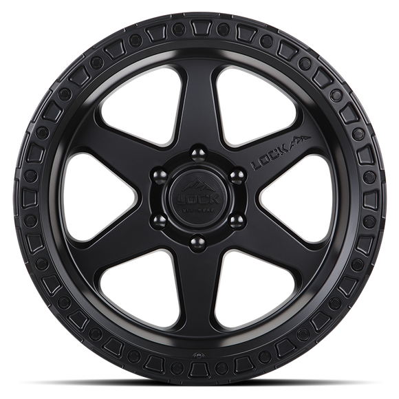 20x10 Lock Off-Road Olympus Matte Black Ring 6x135 ET-24 Wheel Rim