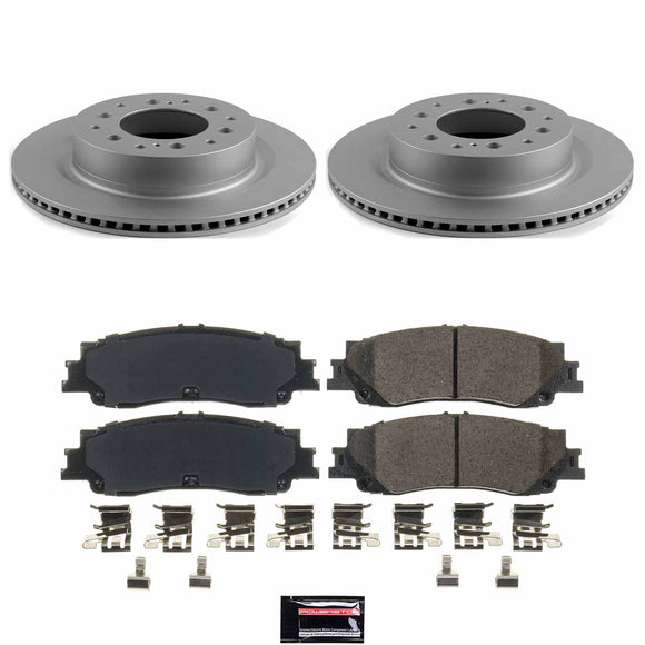 Genuine Geomet Coated Rotor and Low-Dust Ceramic Brake Pad Kit