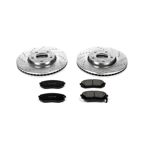 PowerStop Z23 Daily Driver Carbon-Fiber Ceramic Brake Pad and Drilled & Slotted
