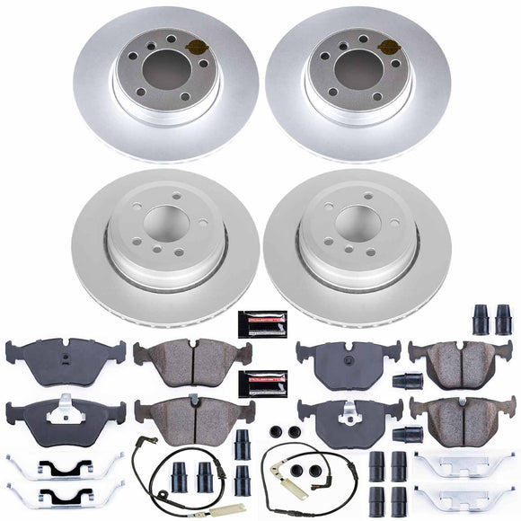 PowerStop Genuine Geomet Coated Rotor and Carbon-Fiber Ceramic Brake Pad Kit