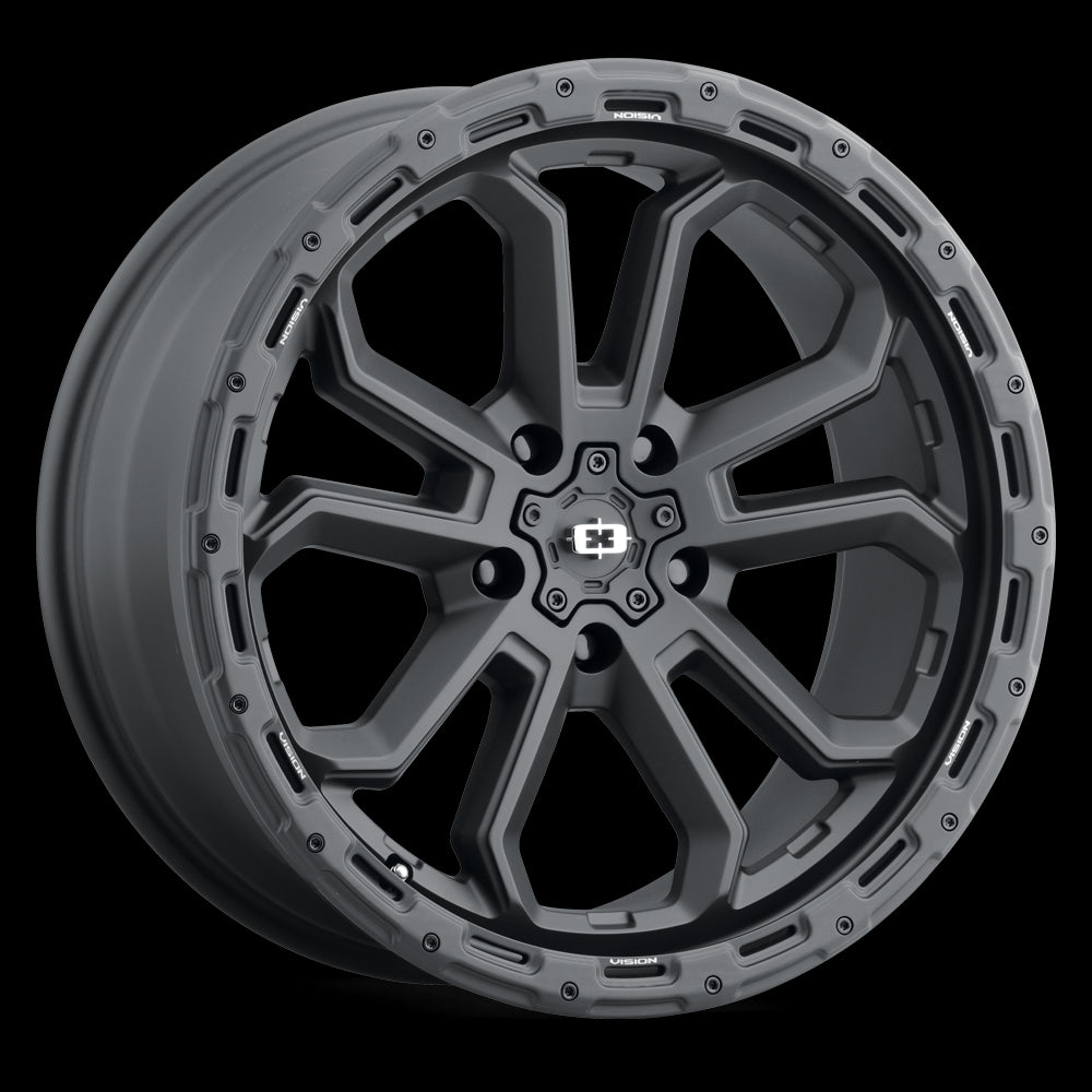 17x9 Vision 405 Korupt Satin Black 5x139.7 5x5.5 ET-12 Wheel Rim