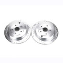 PowerStop Evolution Drilled Slotted Rotors Pair Rear For Subaru B9 Tribeca