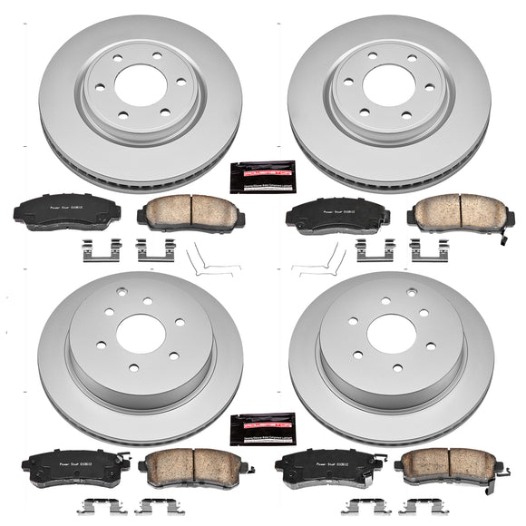 PowerStop Genuine Geomet Coated Rotor and Low-Dust Ceramic Brake Pad Kit