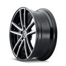 17x8 Kraze KR190 Lusso Gloss Black Machined 5x115 ET38 Wheel Rim